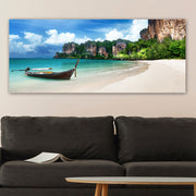 Quadro em Tela 100% Canvas Multicolor 50x120 cm com Moldura de Madeira (3 cm)