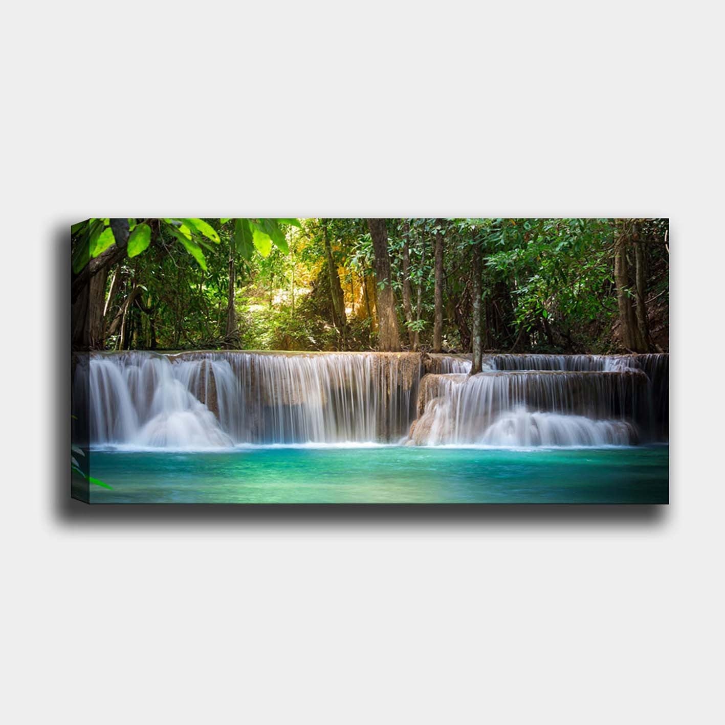 Tela Decorativa Multicolor 50x120 cm – Canvas 100% com Moldura em Madeira (3 cm)
