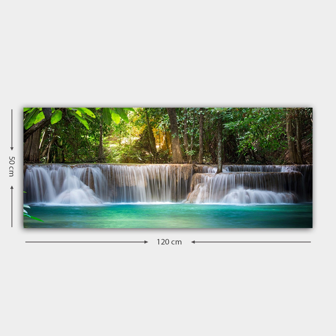 Tela Decorativa Multicolor 50x120 cm – Canvas 100% com Moldura em Madeira (3 cm)
