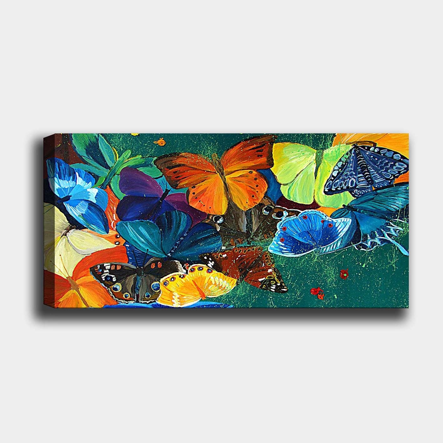 Tela Decorativa em Canvas Multicolor com Moldura de Madeira (3 cm) – 50 x 120 cm