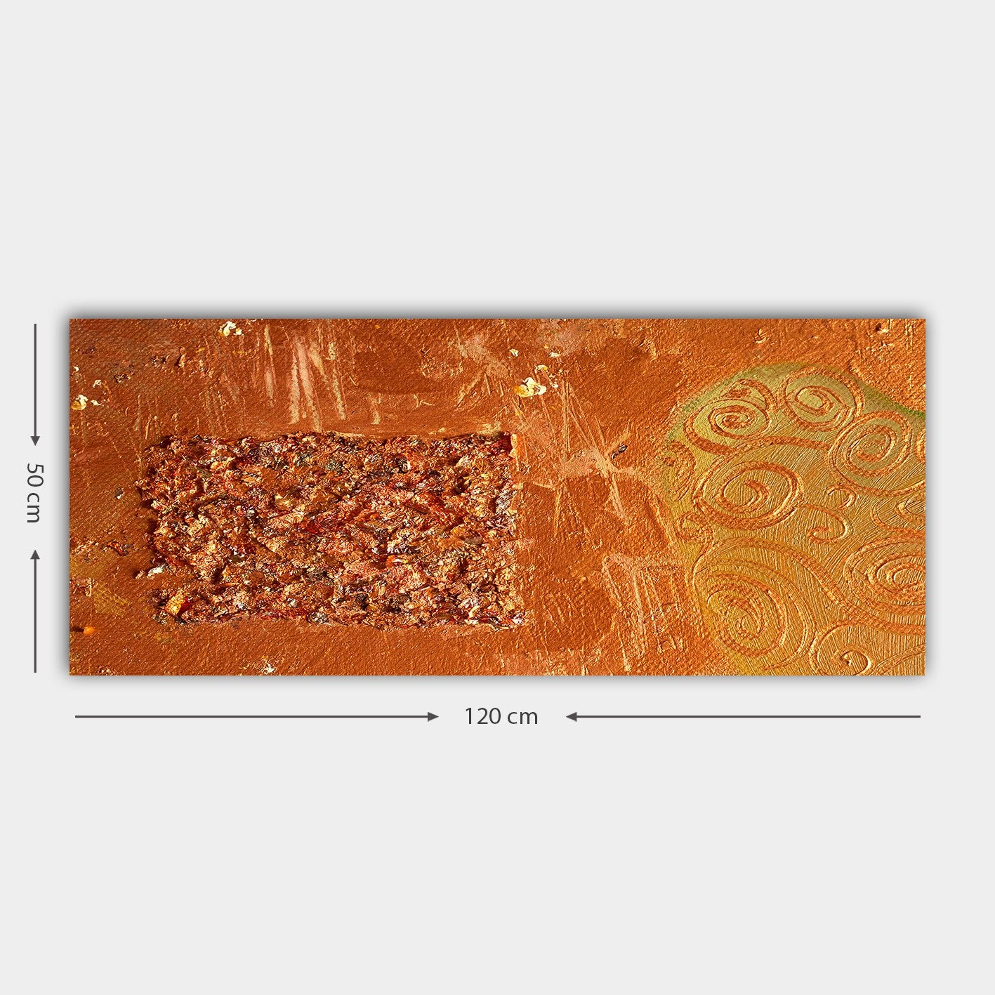Quadro em Tela Multicolor 50x120 cm com Moldura de Madeira (3 cm) – YTY223486429_50120