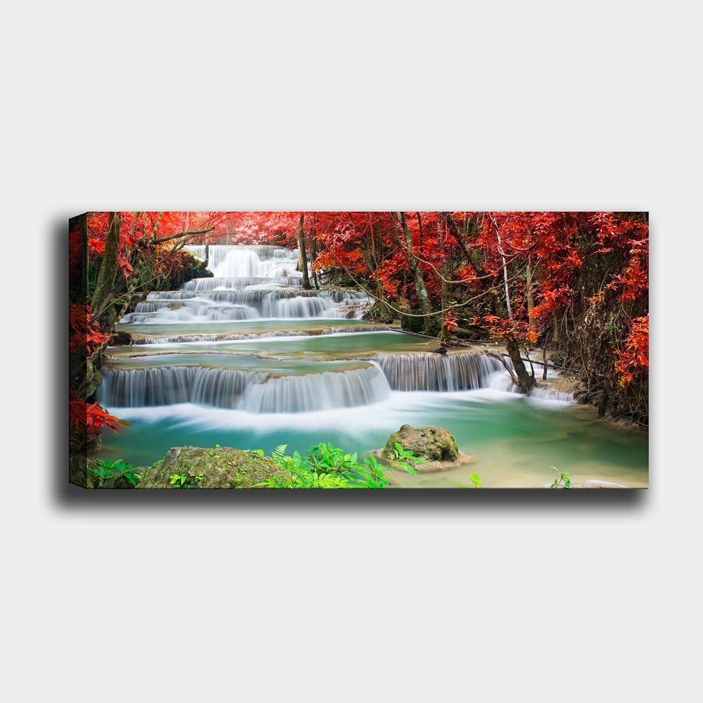 Quadro em Tela Decorativa Multicolor 50x120 cm com Moldura de Madeira 3 cm – YTY2239510017_50120
