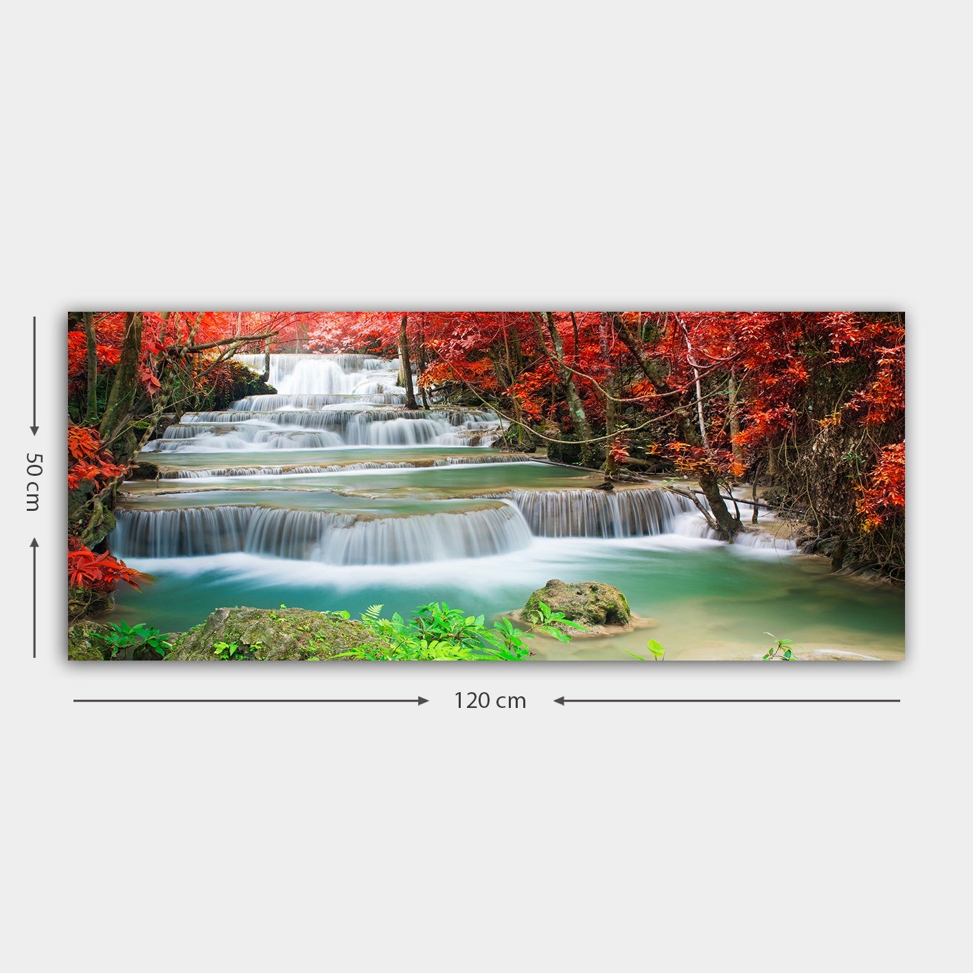 Quadro em Tela Decorativa Multicolor 50x120 cm com Moldura de Madeira 3 cm – YTY2239510017_50120