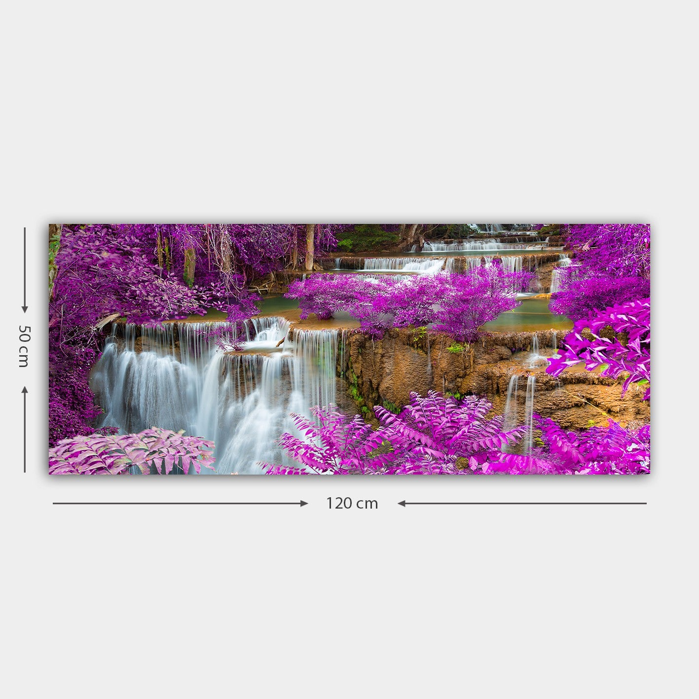 Quadro em Tela Decorativo Multicolor 50x120 cm – 100% Canvas, Moldura de Madeira 3 cm