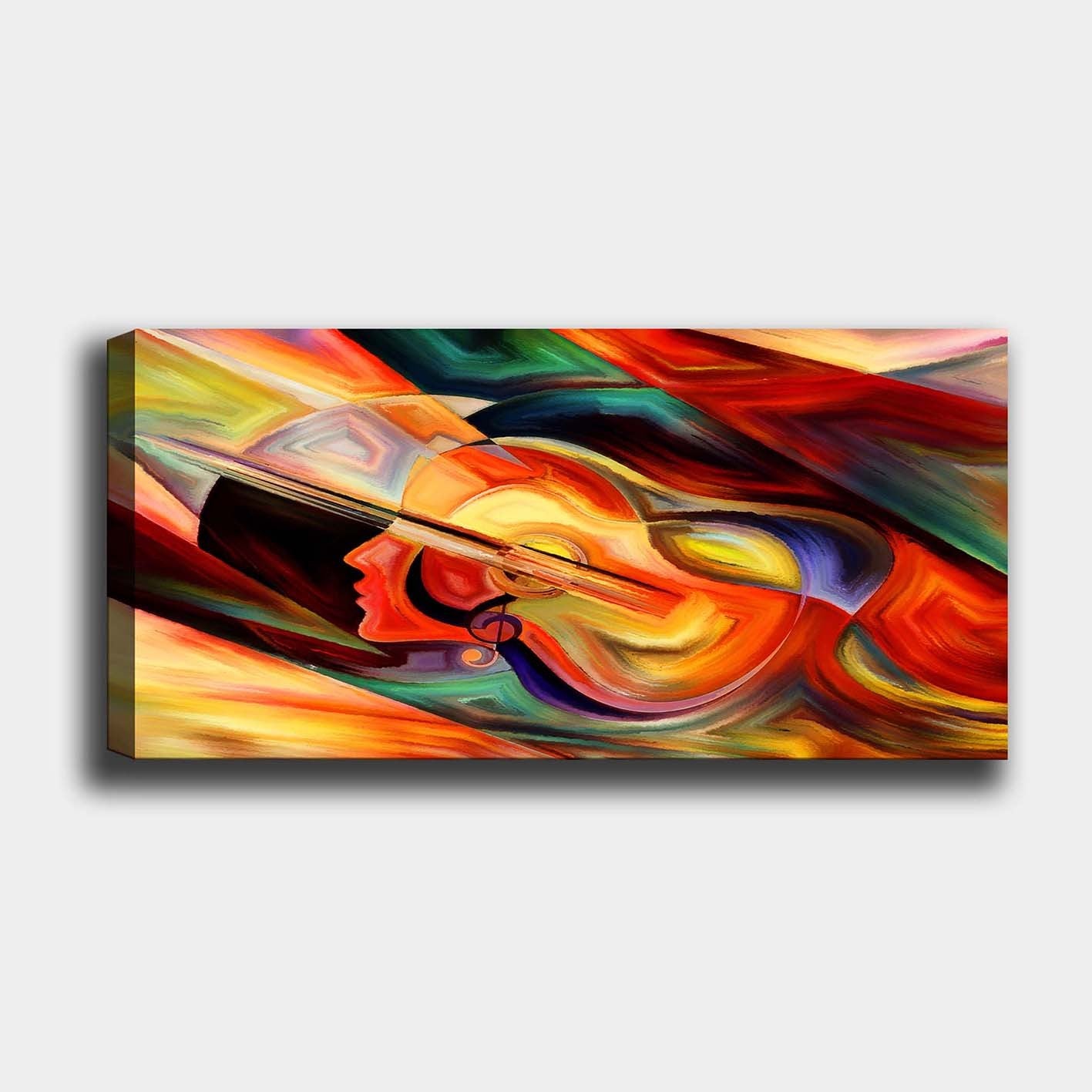 Quadro em Tela Decorativo Multicolor 50x120 cm | Canvas 100% com Moldura de Madeira 3 cm | YTY225930637_50120