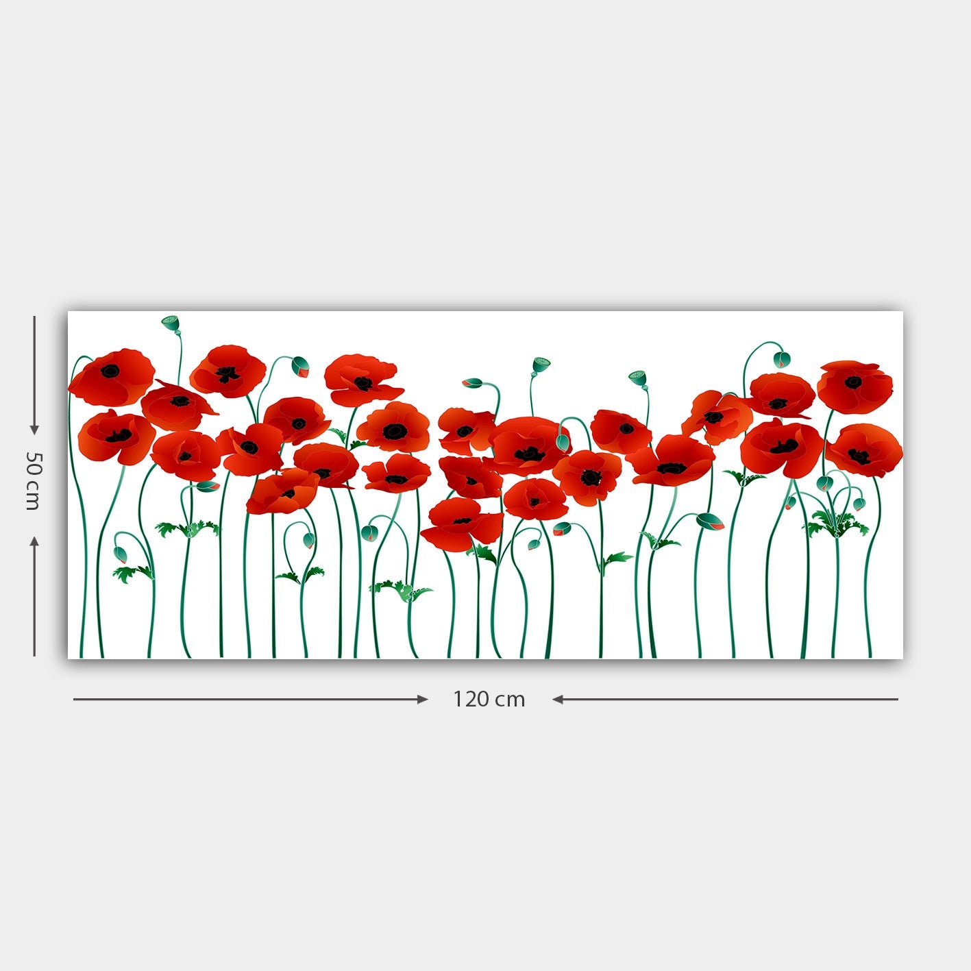 Tela Decorativa Multicolor 50x120 cm em Canvas 100% com Moldura de Madeira 3 cm – YTY226463893_50120