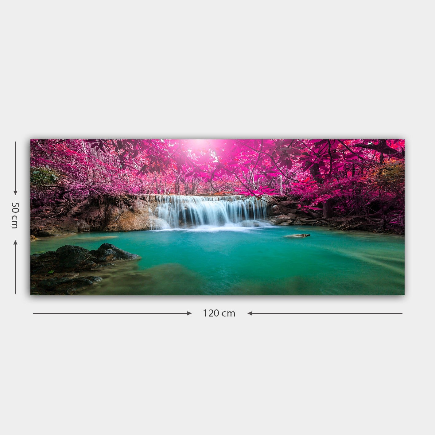 Quadro em Tela Decorativo Multicolor 50x120 cm – 100% Canvas com Moldura de Madeira 3 cm