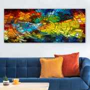 Quadro Decorativo em Tela 100% Canvas Multicolor 50x120 cm | Moldura 100% Madeira (3 cm)