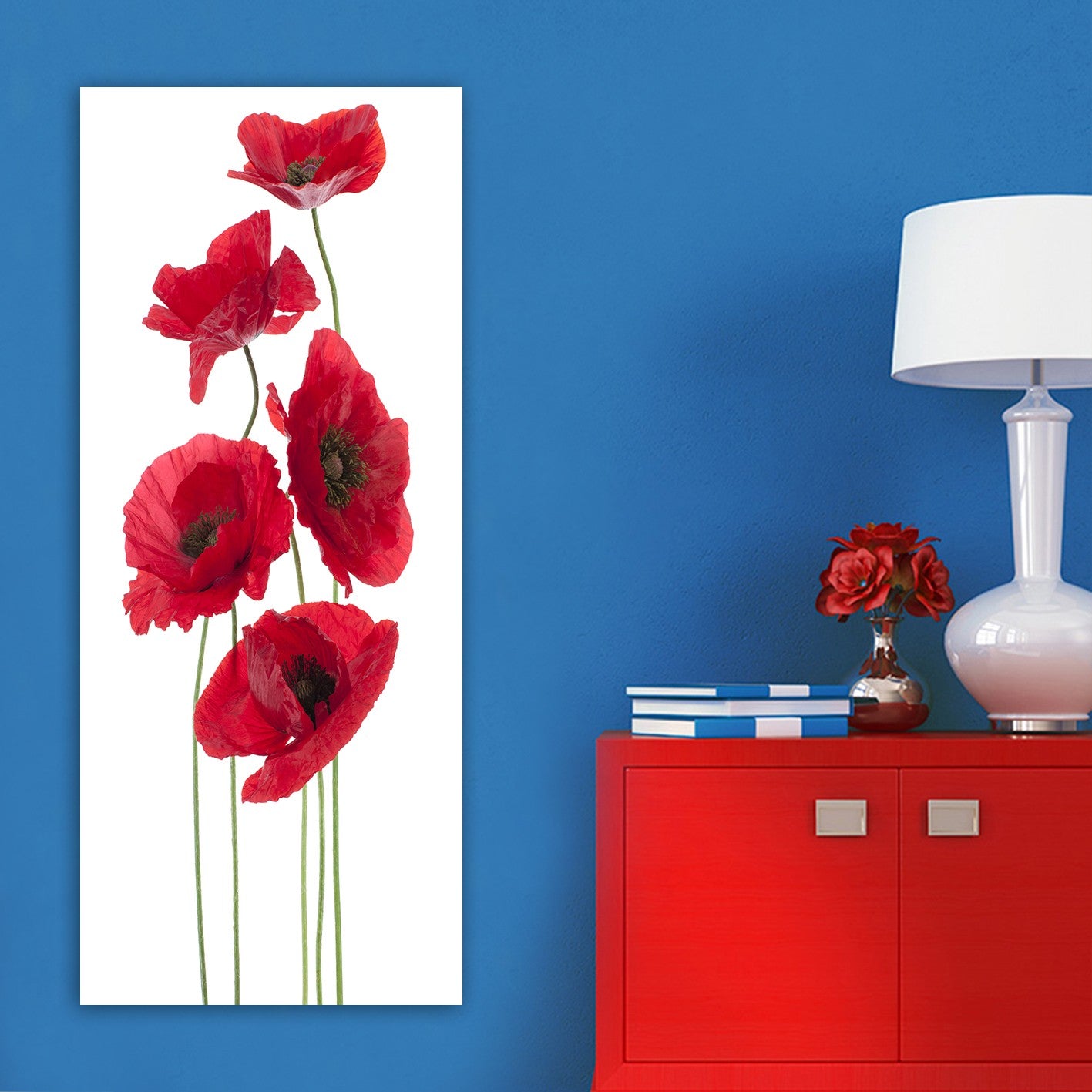 Impressionante pintura decorativa em tela, 50 x 120 cm | 100% tela, 100% moldura de madeira (3 cm de espessura) | Perfeito para amantes de decoração e arte