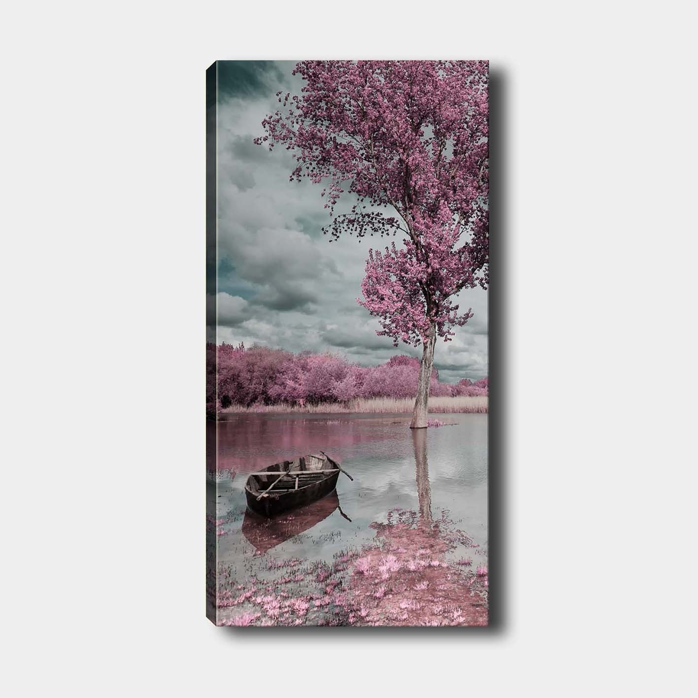 Impressionante pintura decorativa em tela, 50 x 120 cm | 100% tela, 100% moldura de madeira (3 cm de espessura) | Perfeito para amantes de decoração e arte