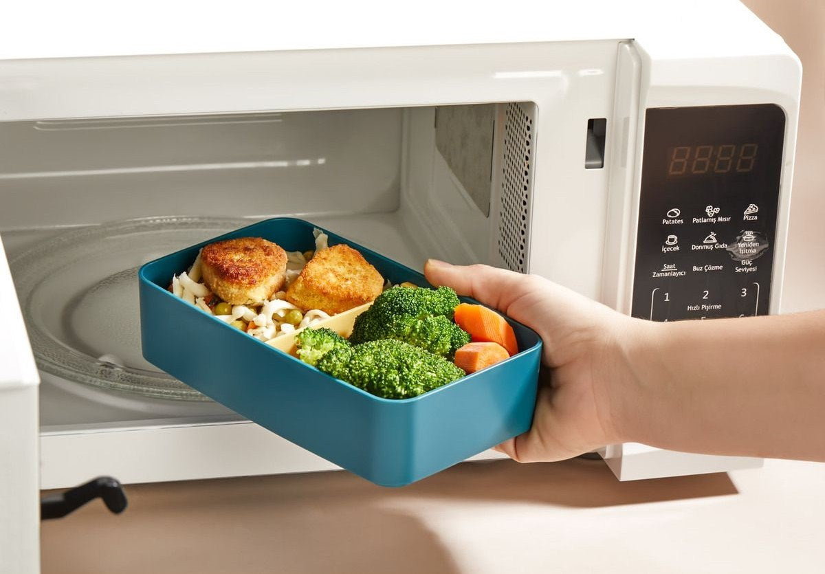 Conjunto de lancheiras – 18,5 x 11 x 5 cm – Azul e Amarelo – Plástico