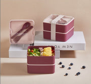 Conjunto de lancheiras – 14 x 14 x 5 cm – Rosa – Plástico