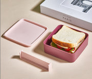 Lancheira de Plástico – 14 x 14 x 5 cm – Cor-de-Rosa