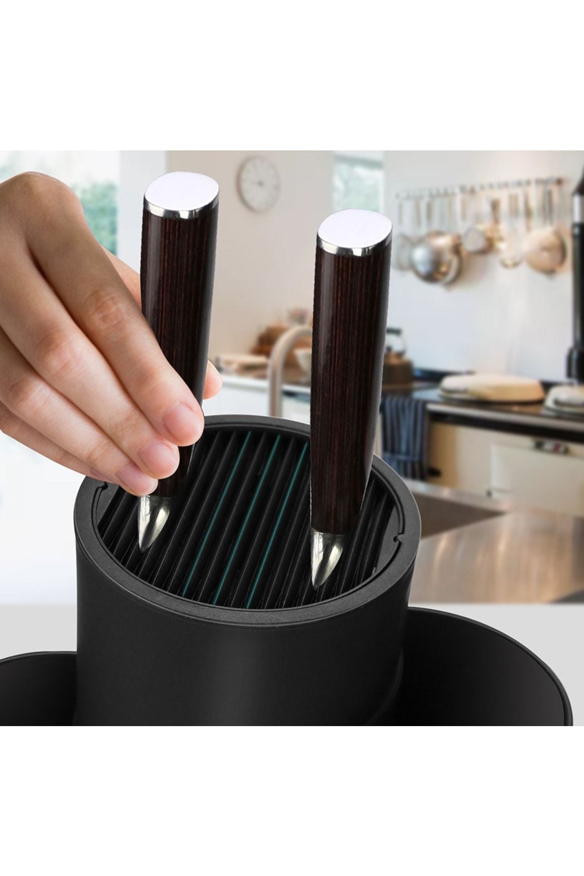Organizador de cozinha – 22 x 12 x 22 cm – Preto – Plástico