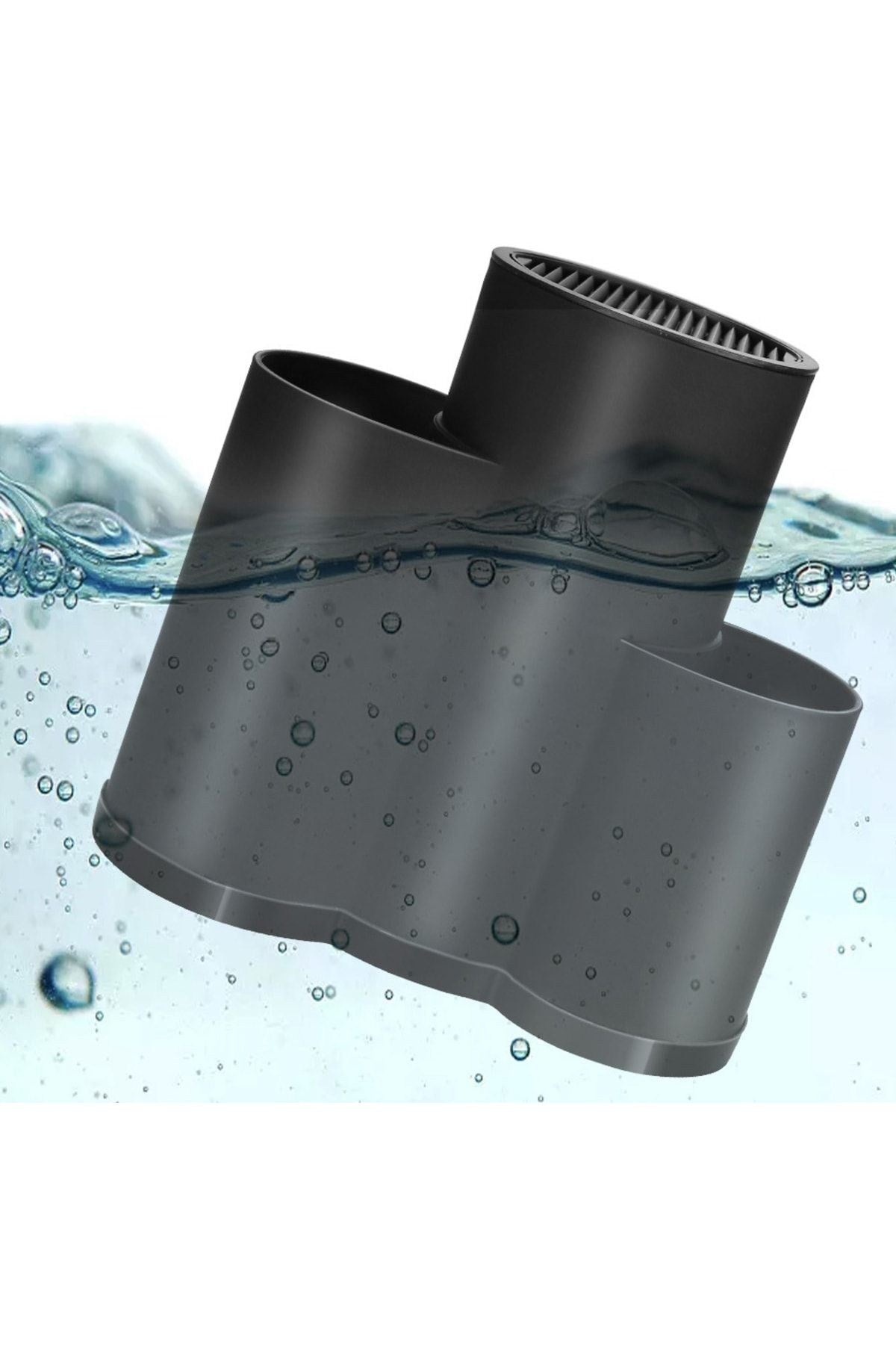 Organizador de cozinha – 22 x 12 x 22 cm – Preto – Plástico