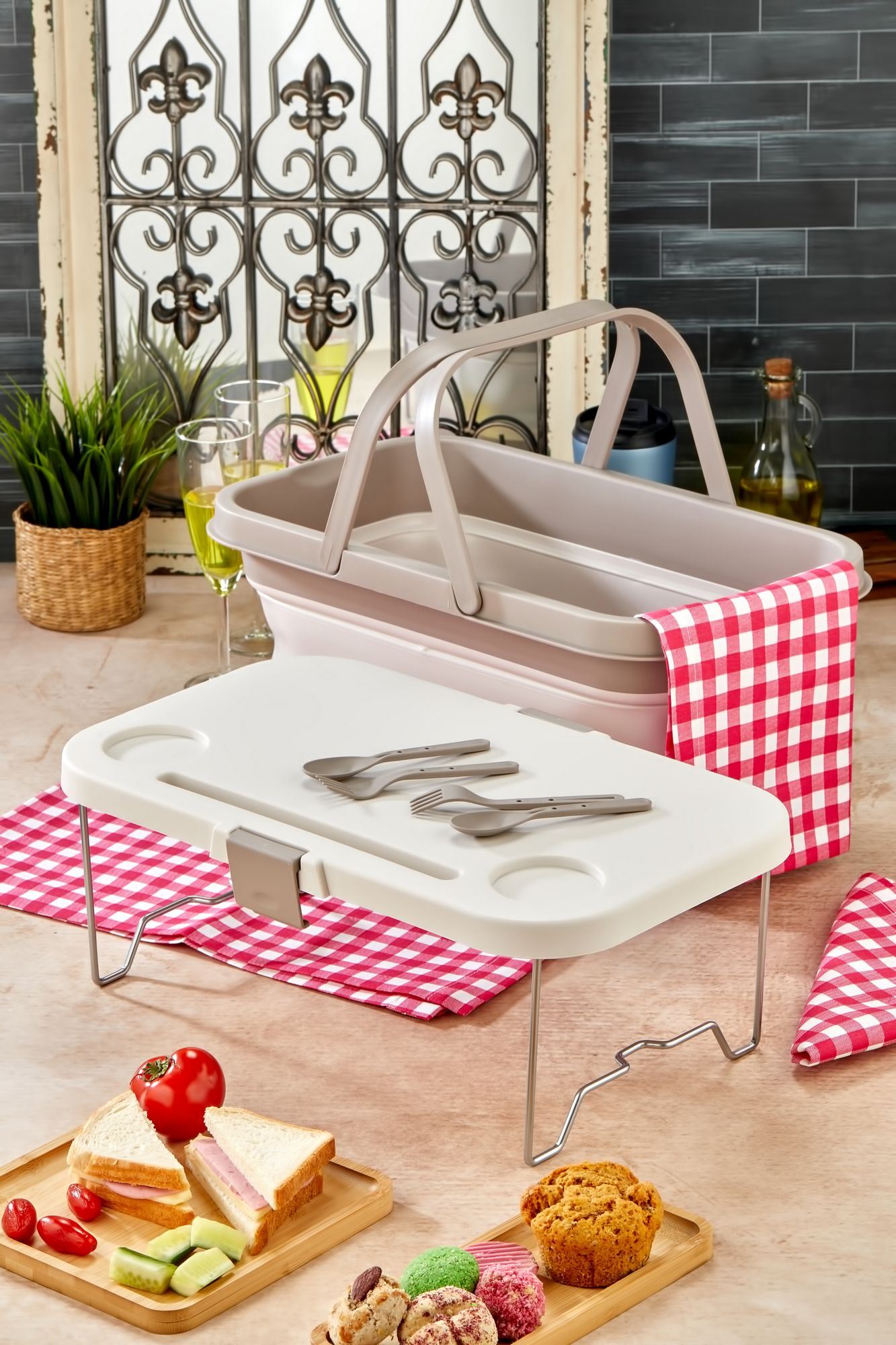 Organizador de Cozinha – 48 x 30 x 10 – Creme – Plástico