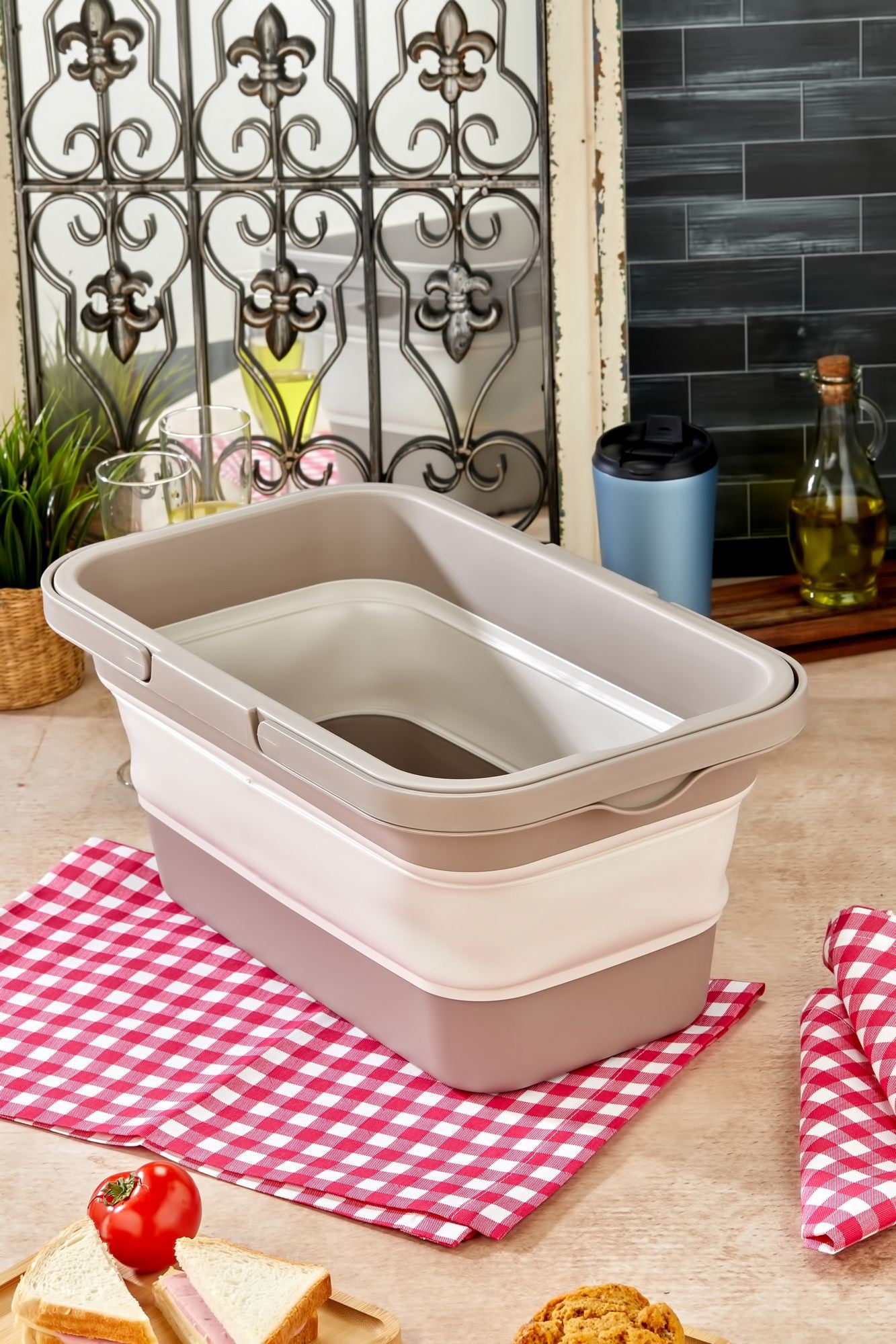 Organizador de Cozinha – 48 x 30 x 10 – Creme – Plástico