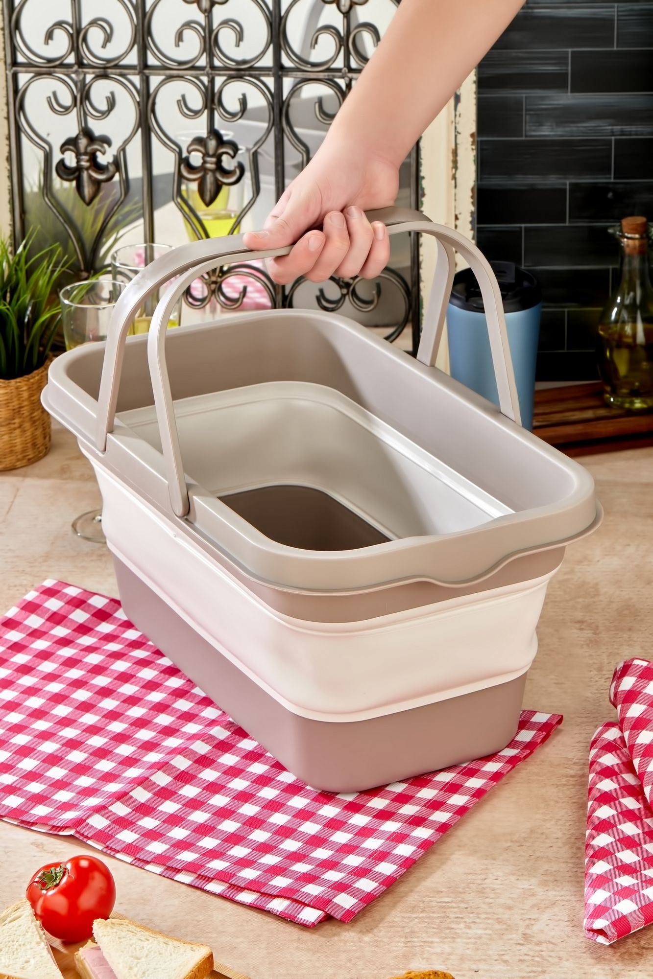 Organizador de Cozinha – 48 x 30 x 10 – Creme – Plástico