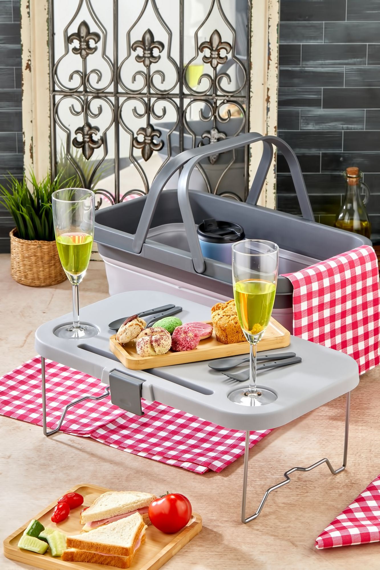 Organizador de Cozinha – 48 x 30 x 10 – Cinza – Plástico