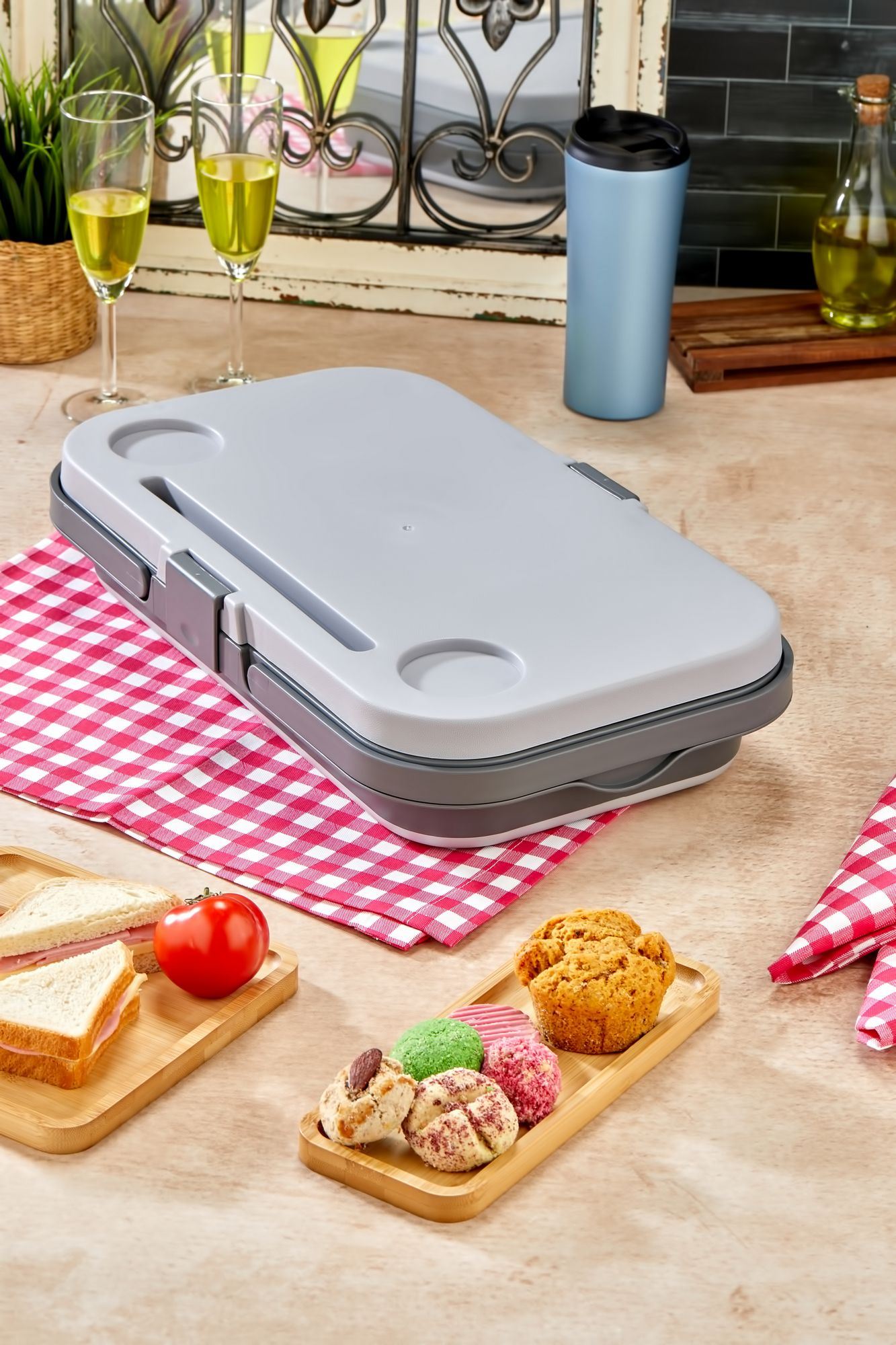 Organizador de Cozinha – 48 x 30 x 10 – Cinza – Plástico