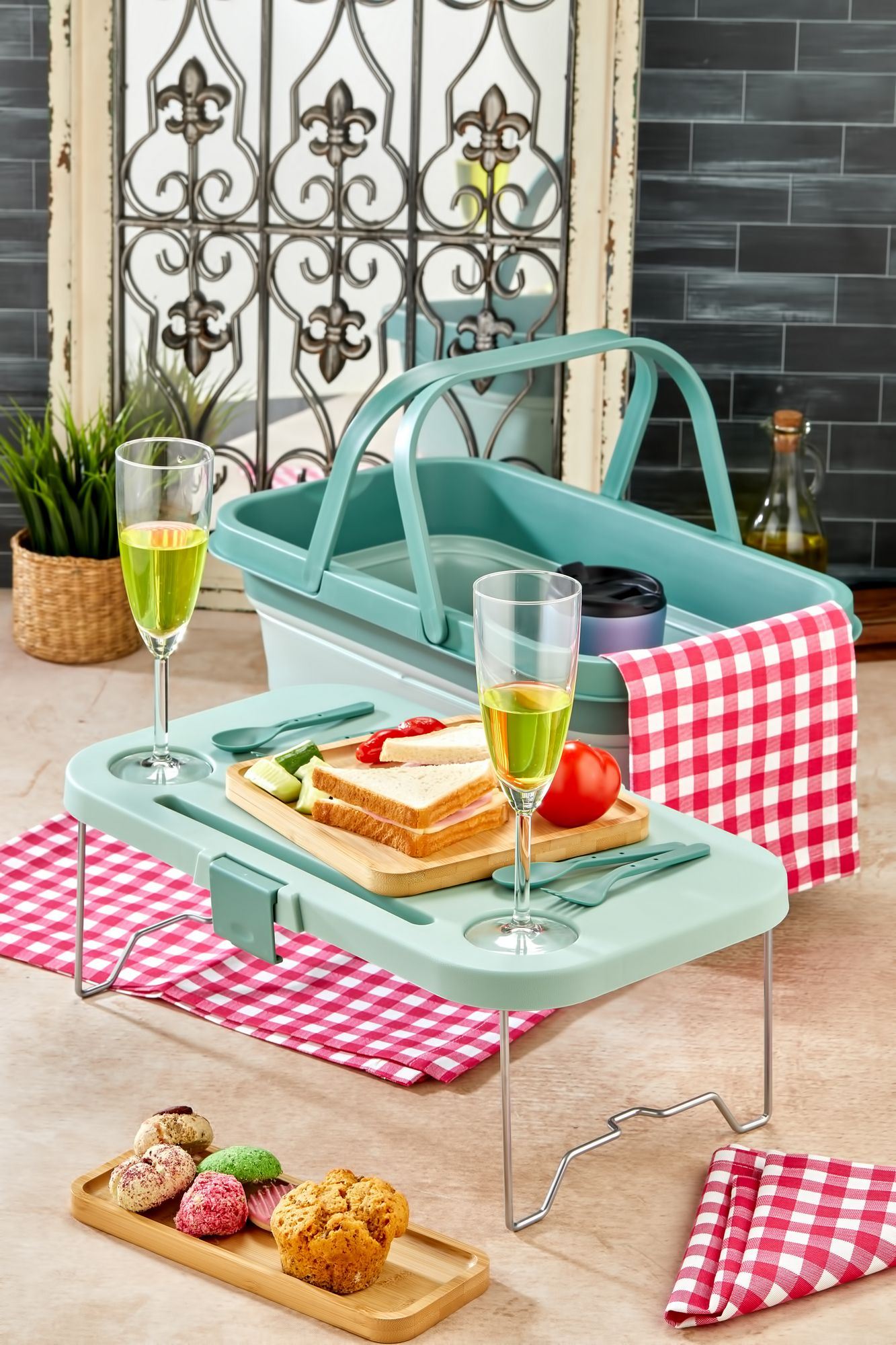 Organizador de Cozinha – 48 x 30 x 10 cm – Verde – Plástico