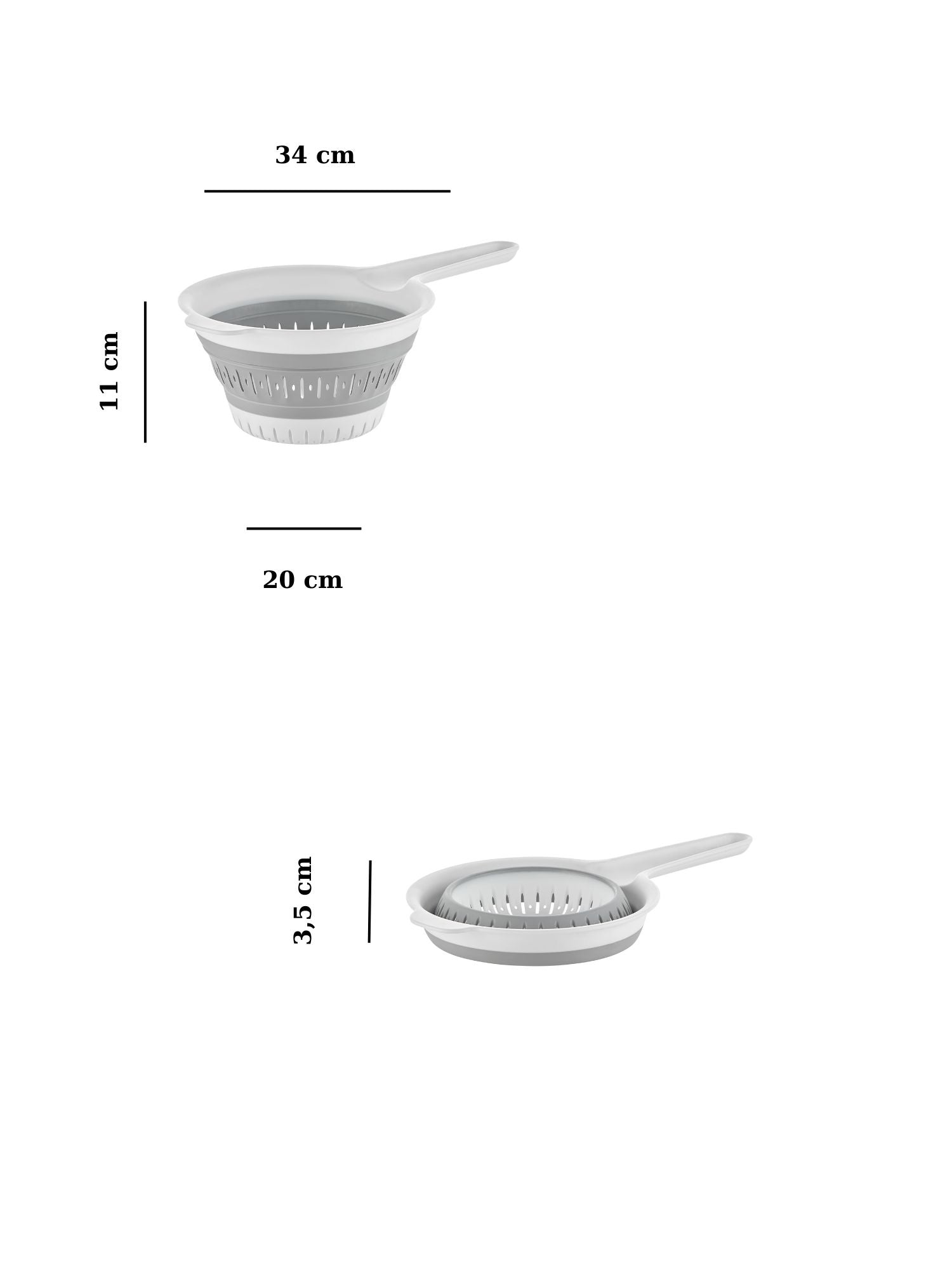 Organizador de Cozinha – 4 Peças – Branco e Cinza – Plástico
