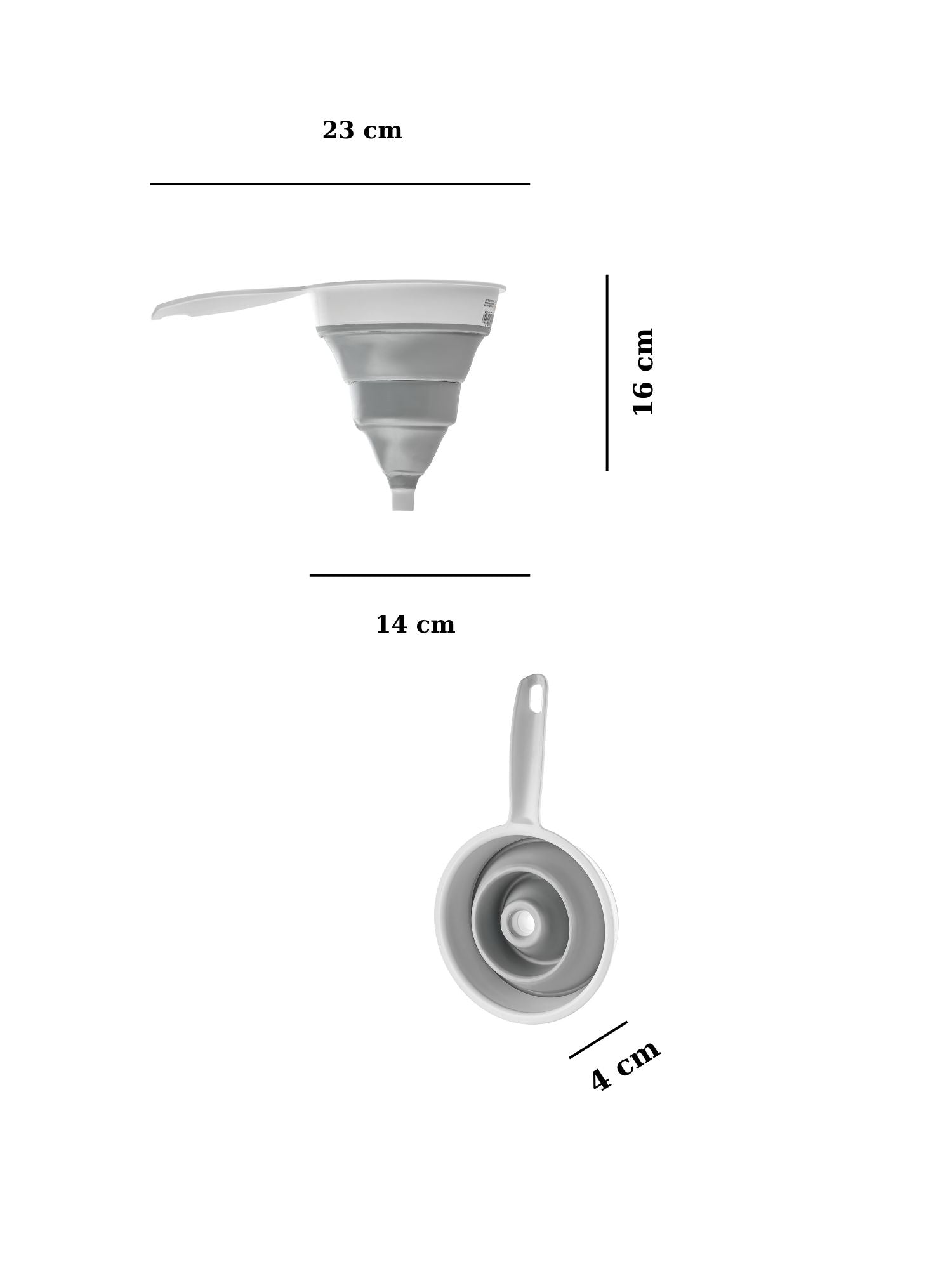 Organizador de Cozinha – 4 Peças – Branco e Cinza – Plástico