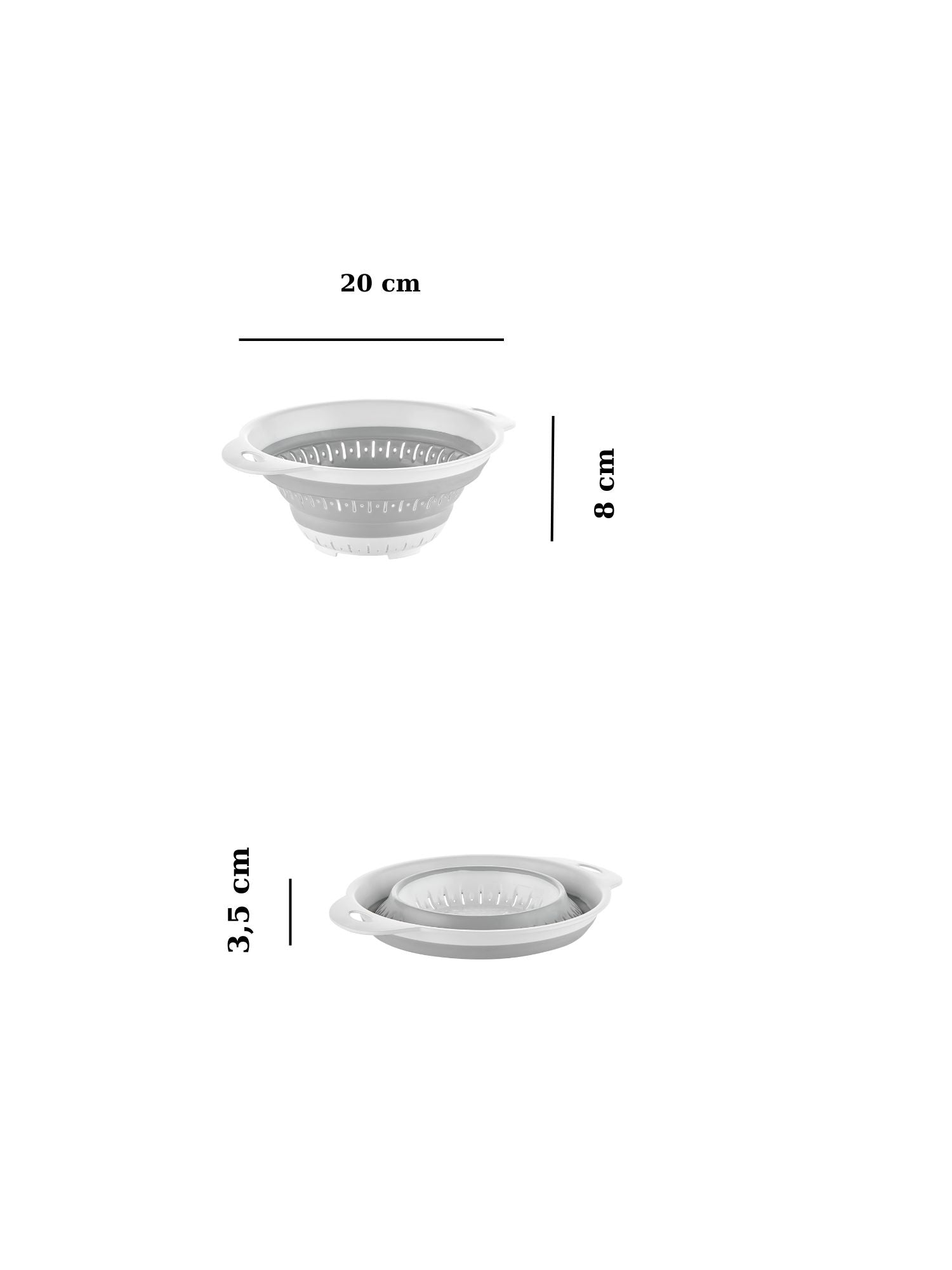 Organizador de Cozinha – 4 Peças – Branco e Cinza – Plástico