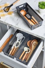 Organizador de Cozinha – 34,5 x 15 x 9 cm – Cinza – Plástico