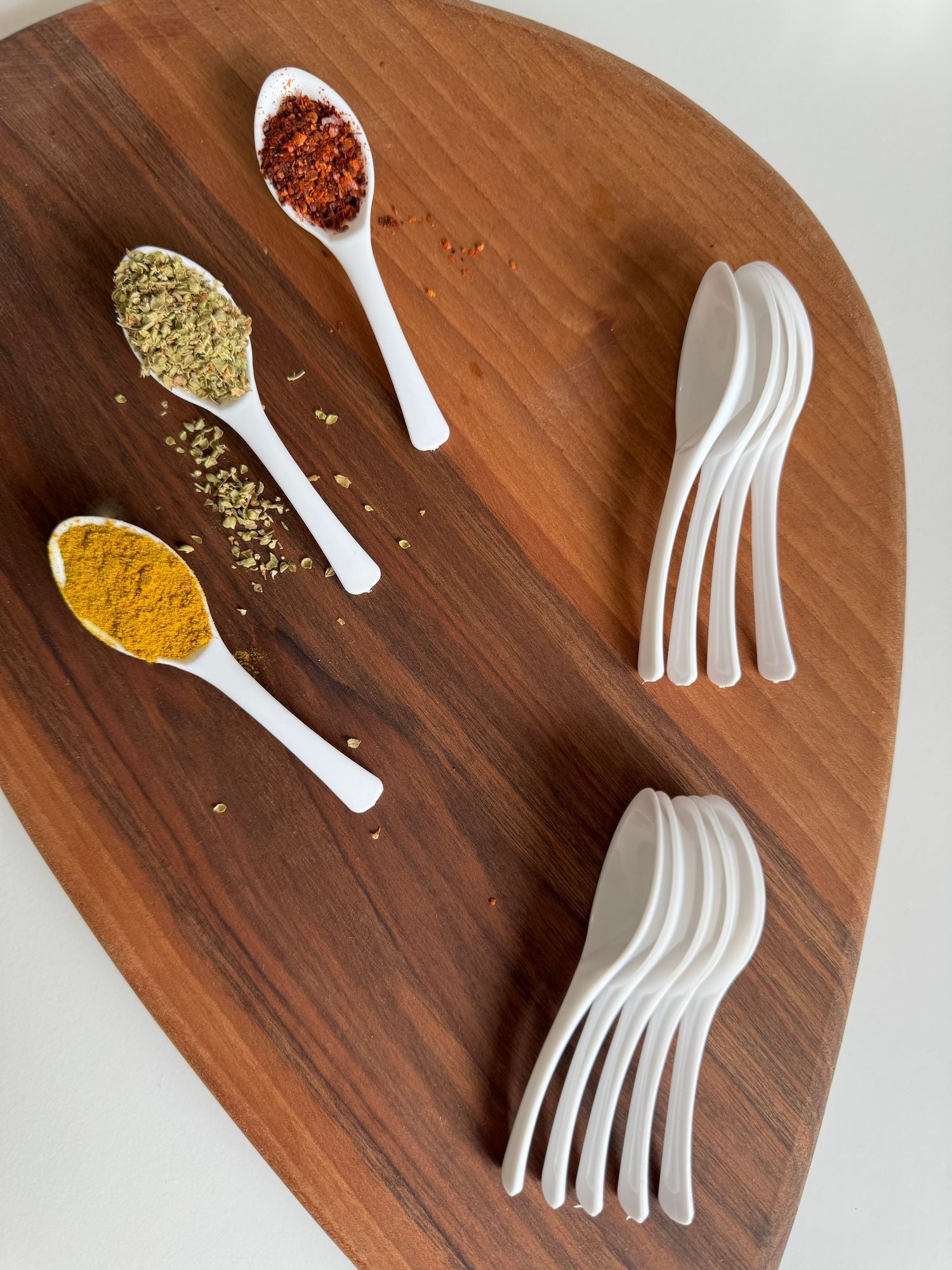 Conjunto de Colheres – 12 Peças – Branco – Plástico