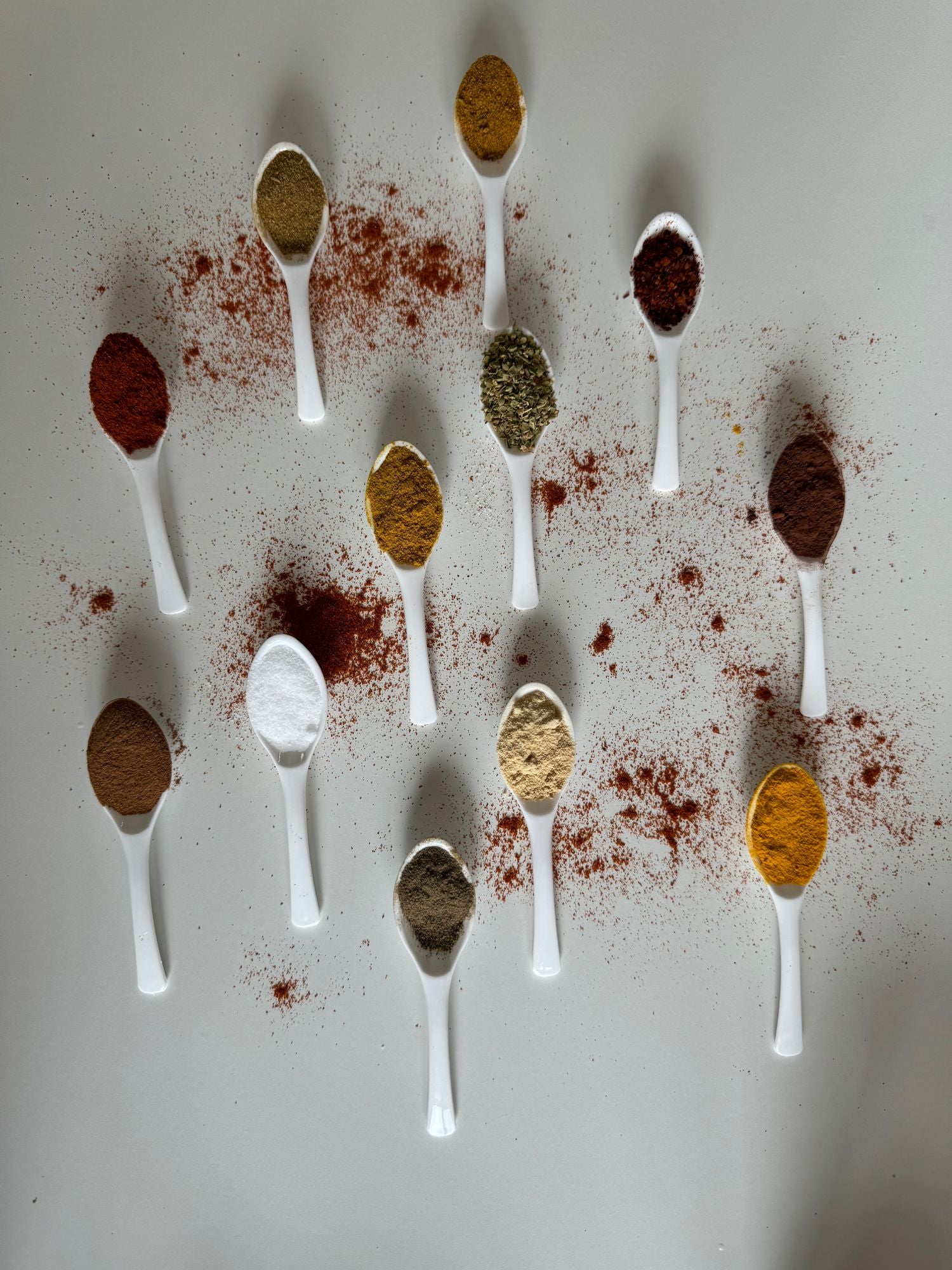 Conjunto de Colheres – 12 Peças – Branco – Plástico