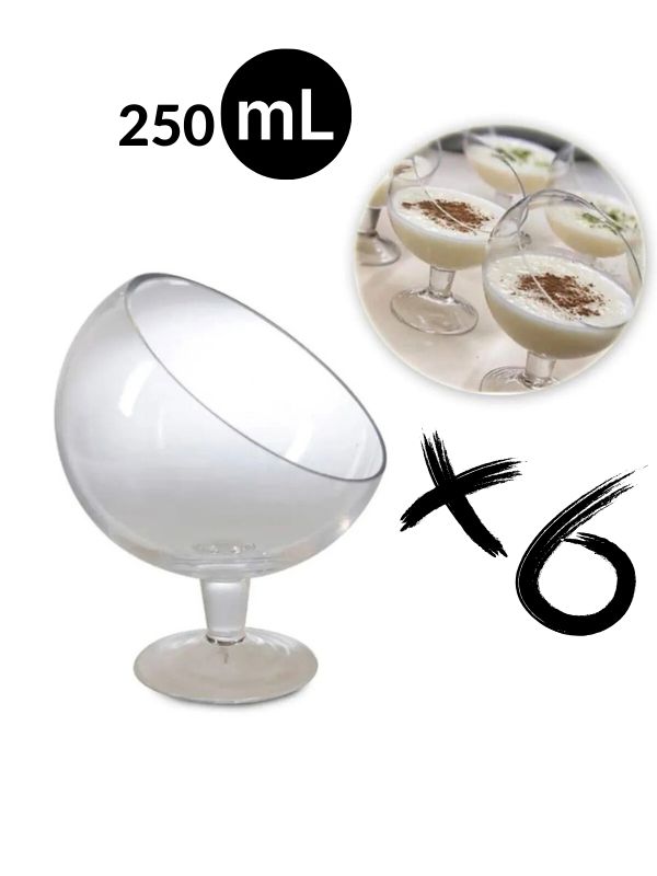 Conjunto de Colheres para Sorvete – 12,5 x 7 x 8 cm – Transparente – Vidro