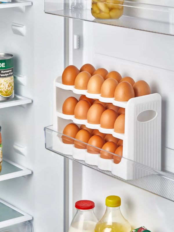 Suporte para Ovos – 14,7 x 10 x 27 cm – Branco – Plástico