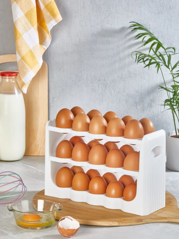 Suporte para Ovos – 14,7 x 10 x 27 cm – Branco – Plástico