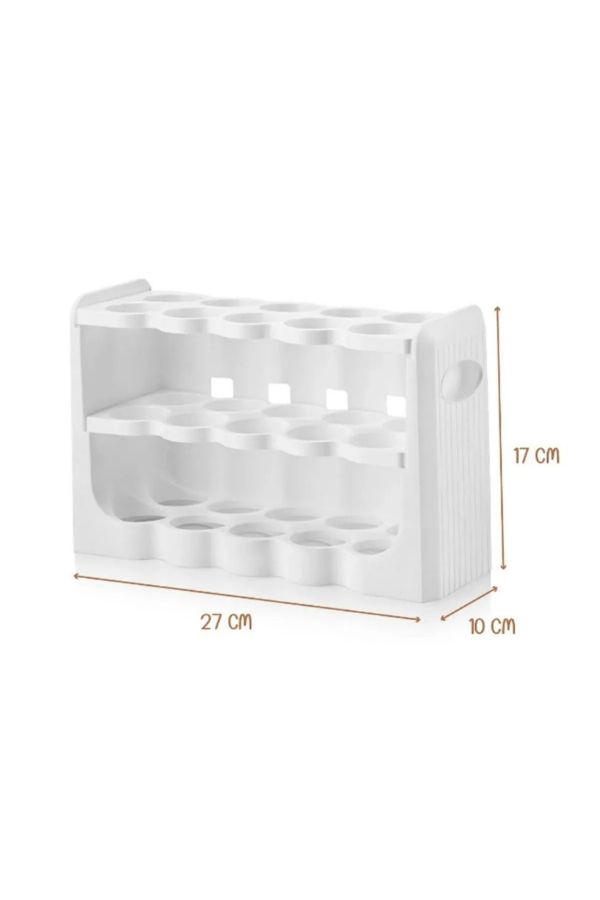 Suporte para Ovos – 14,7 x 10 x 27 cm – Branco – Plástico