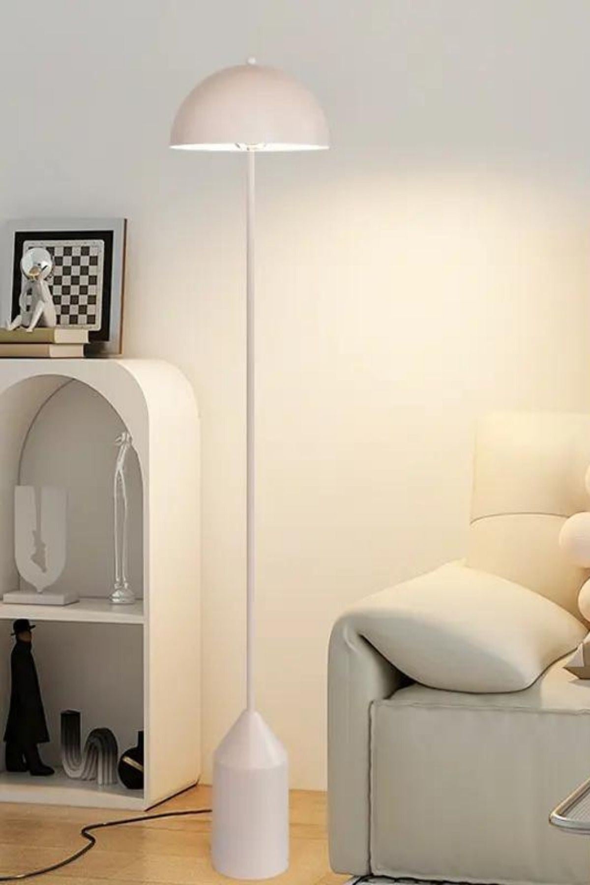 Candeeiro de Pé – 160 cm – Branco – Metal