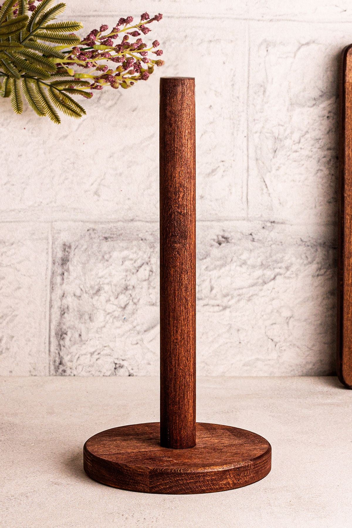 Porta-guardanapos de madeira – 13 x 27 cm – marrom