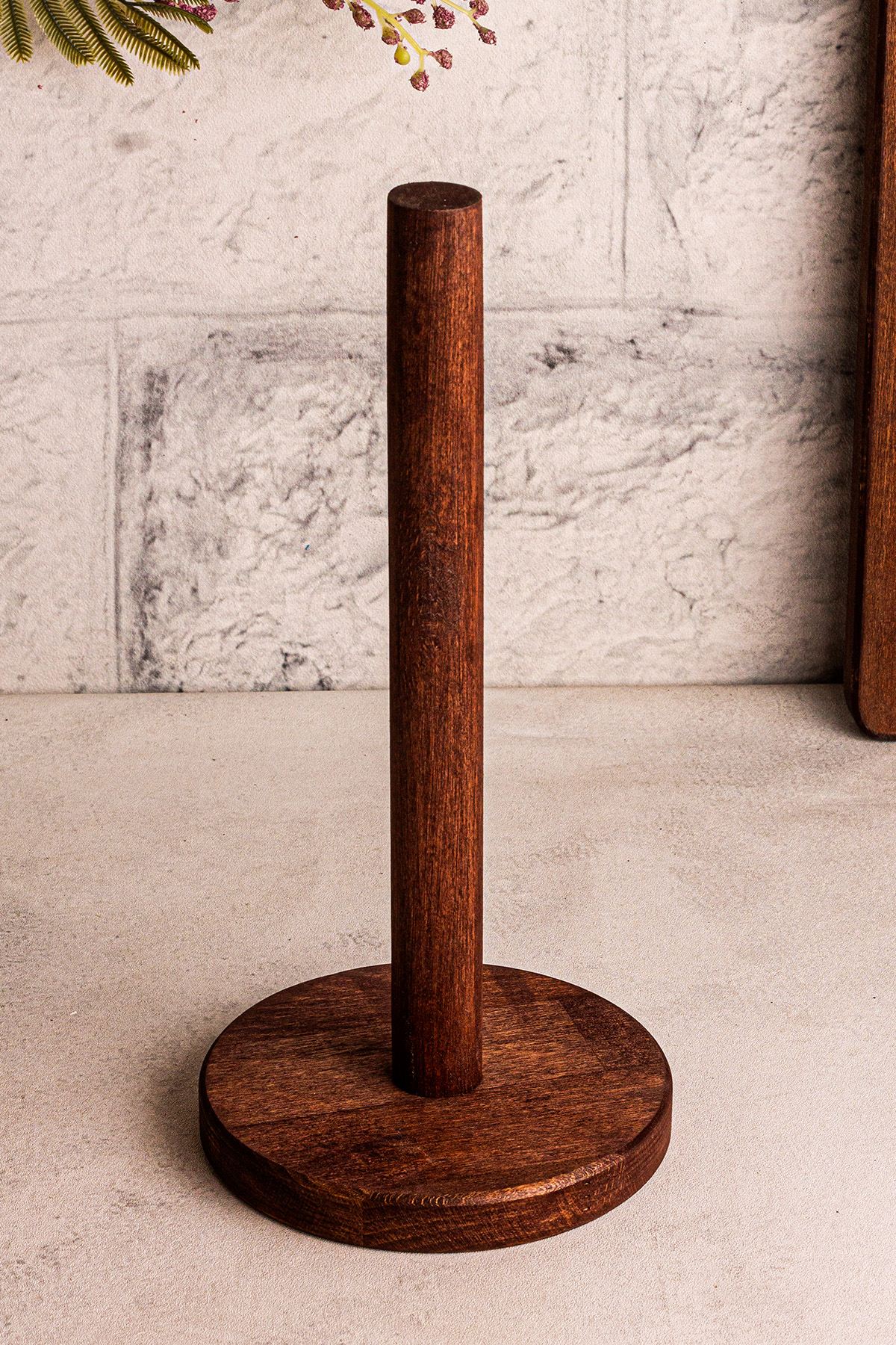 Porta-guardanapos de madeira – 13 x 27 cm – marrom