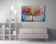 Pintura decorativa em tela – 50 x 70 cm – moldura de madeira