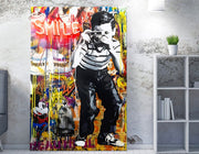 Quadro decorativo em tela – 50 x 70 cm – moldura de madeira