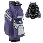 Bolsa de Golfe Portátil com 14 Compartimentos e 11 Bolsos Roxa para Mulheres e Homens