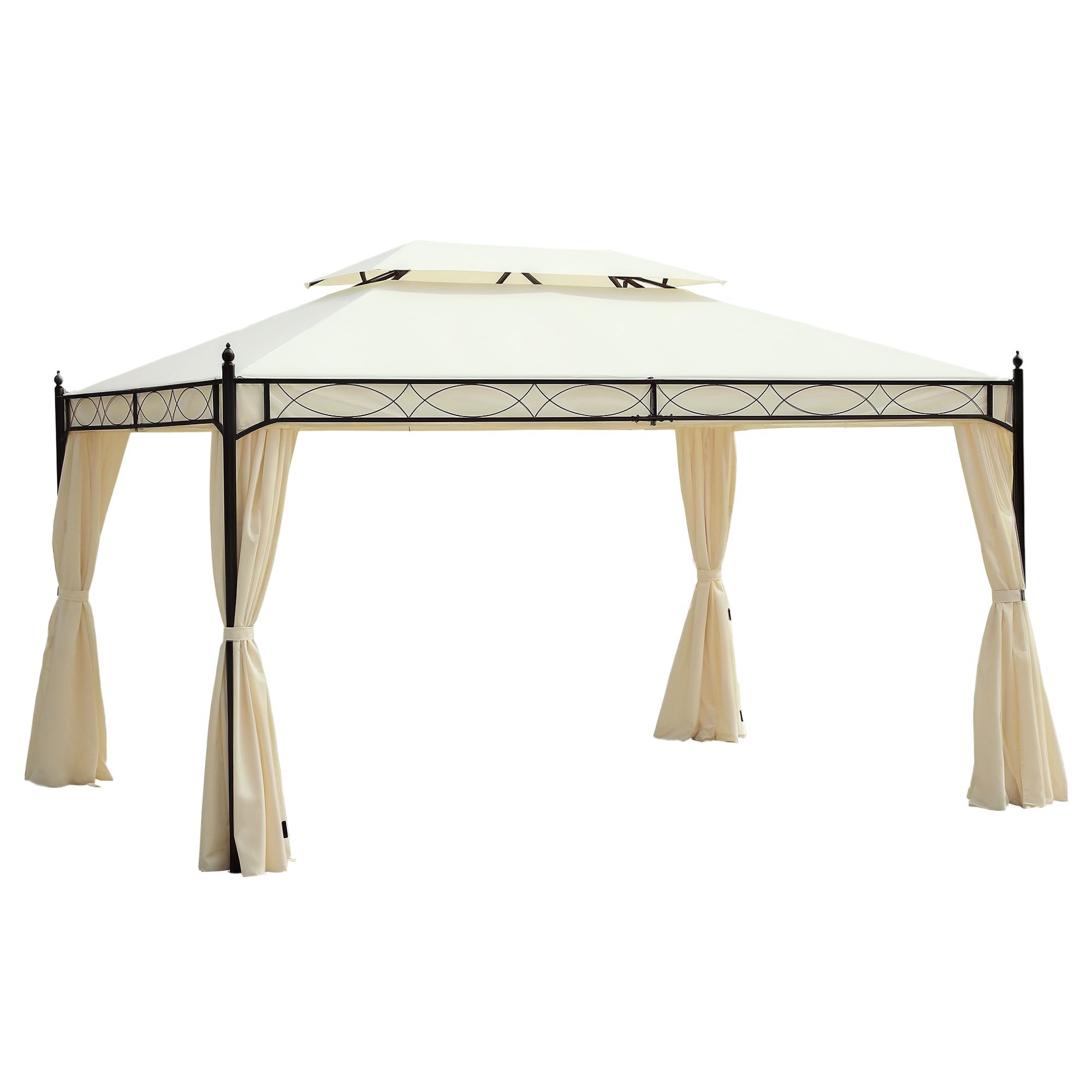 Pérgola de Jardim 300x400x280 cm Cor Creme Branco