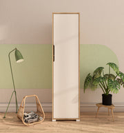 Guarda-roupa – 47 cm – Carvalho Safira e Branco – Aglomerado revestido de melamina