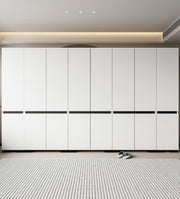 Guarda-roupa – 360 cm – Branco, Antracite – Aglomerado revestido de melamina