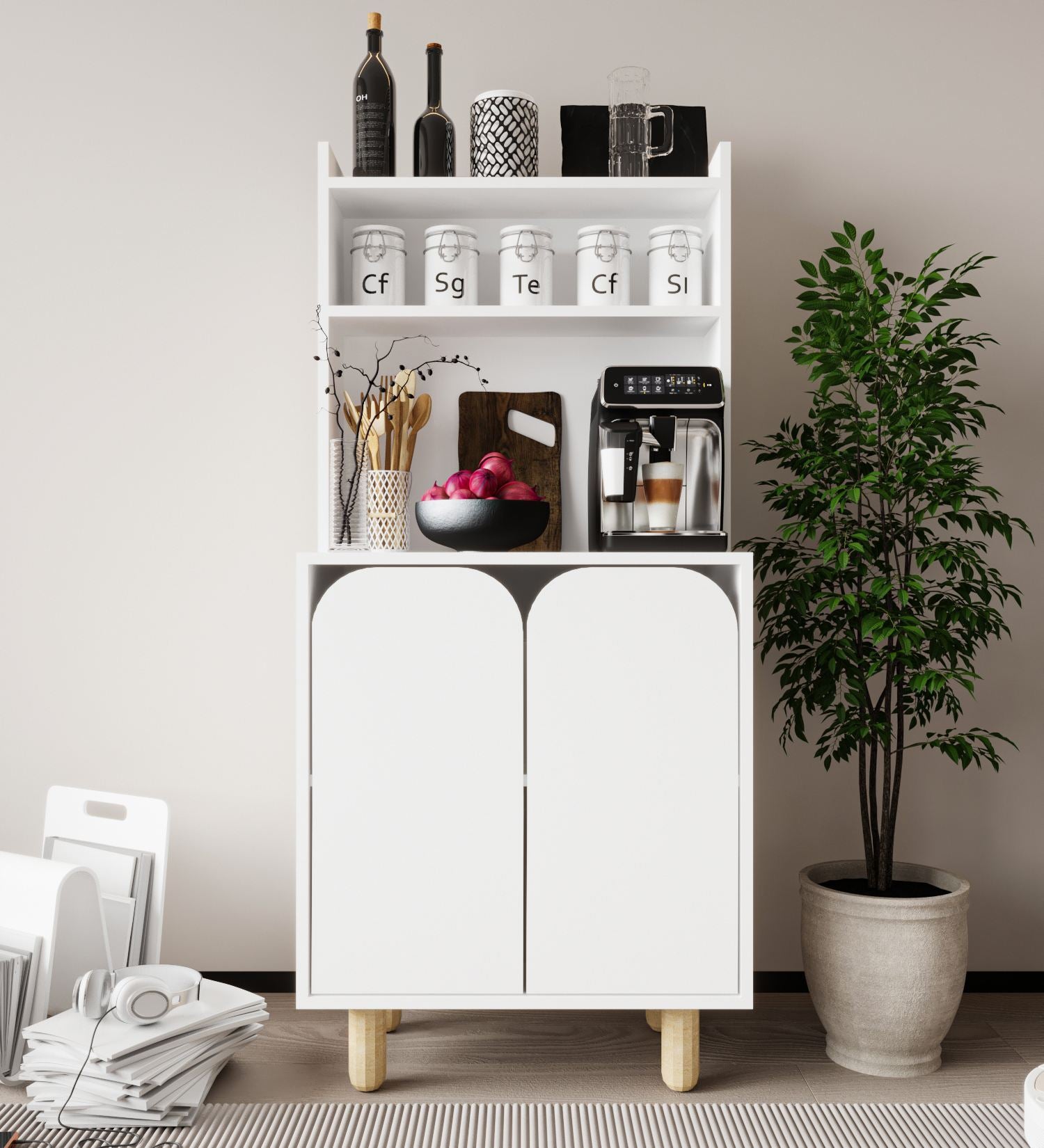 Armário Multiuso – 70 cm x 155 cm x 40 cm – Branco – Aglomerado