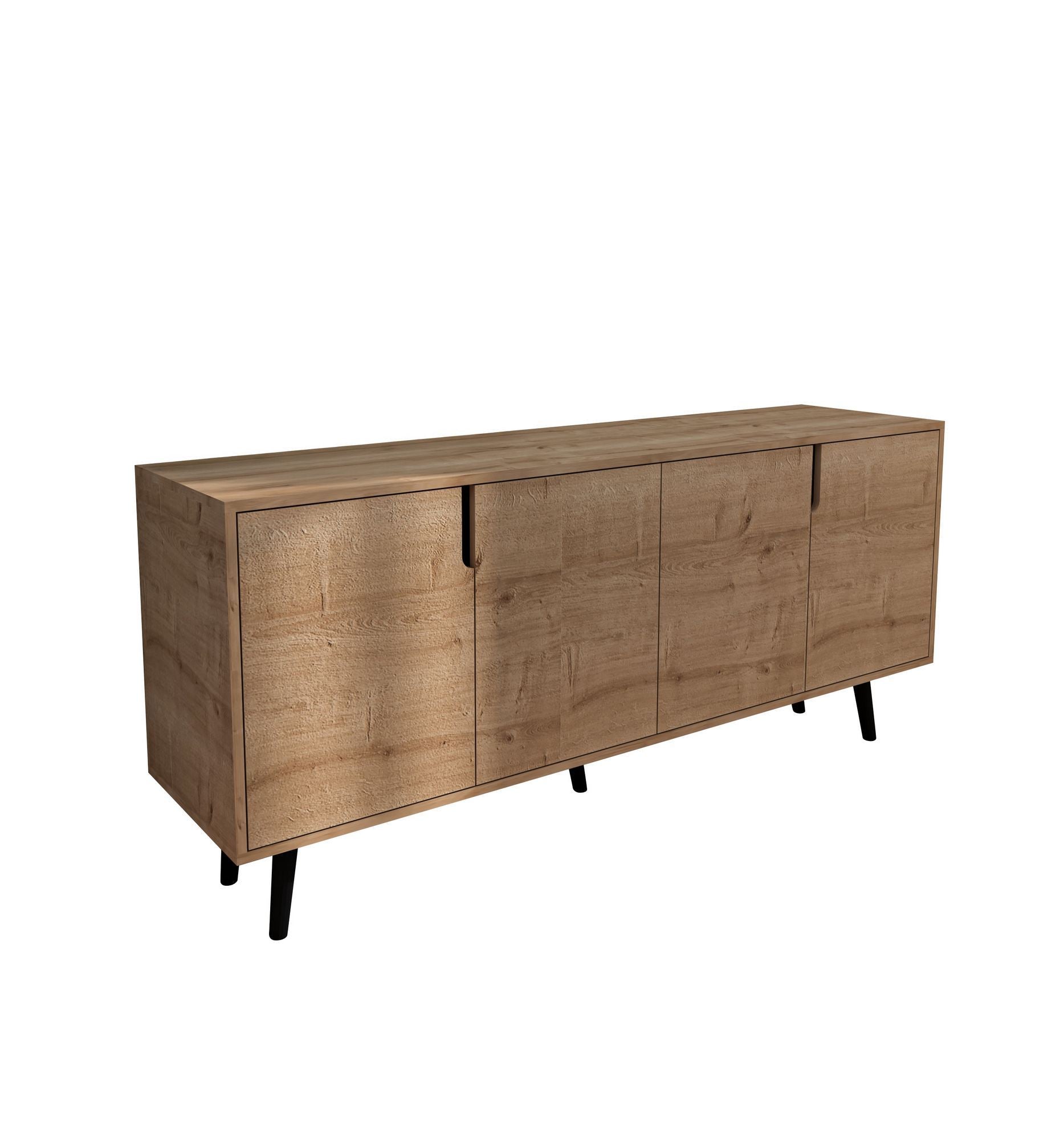 Aparador – 180 cm x 80 cm x 45 cm – Carvalho Safira – Aglomerado