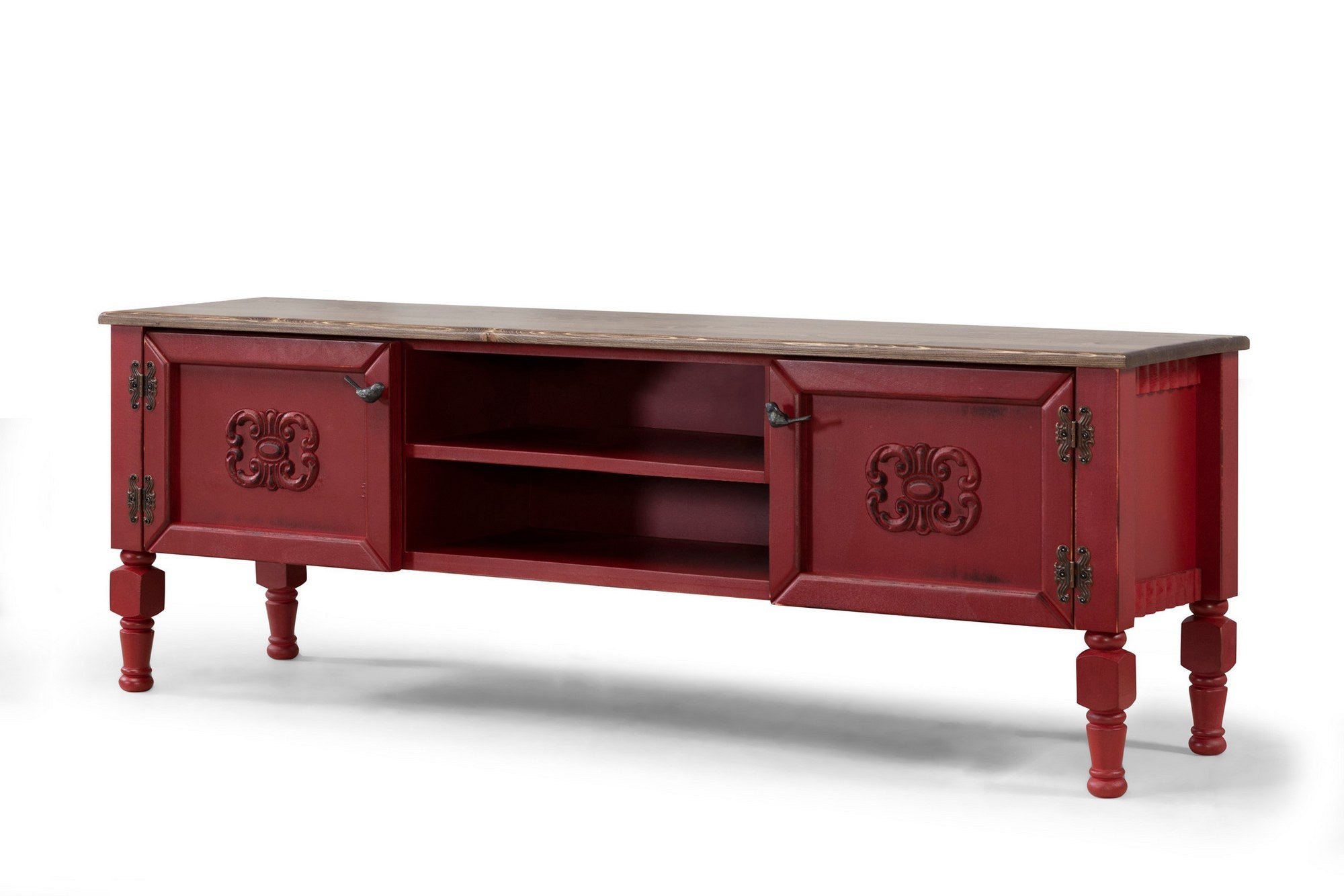 Móvel de TV – 150 cm x 40 cm x 50 cm – Vermelho – MDF