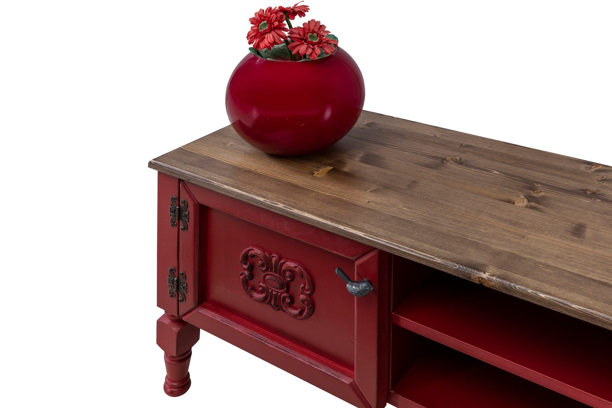 Móvel de TV – 150 cm x 40 cm x 50 cm – Vermelho – MDF