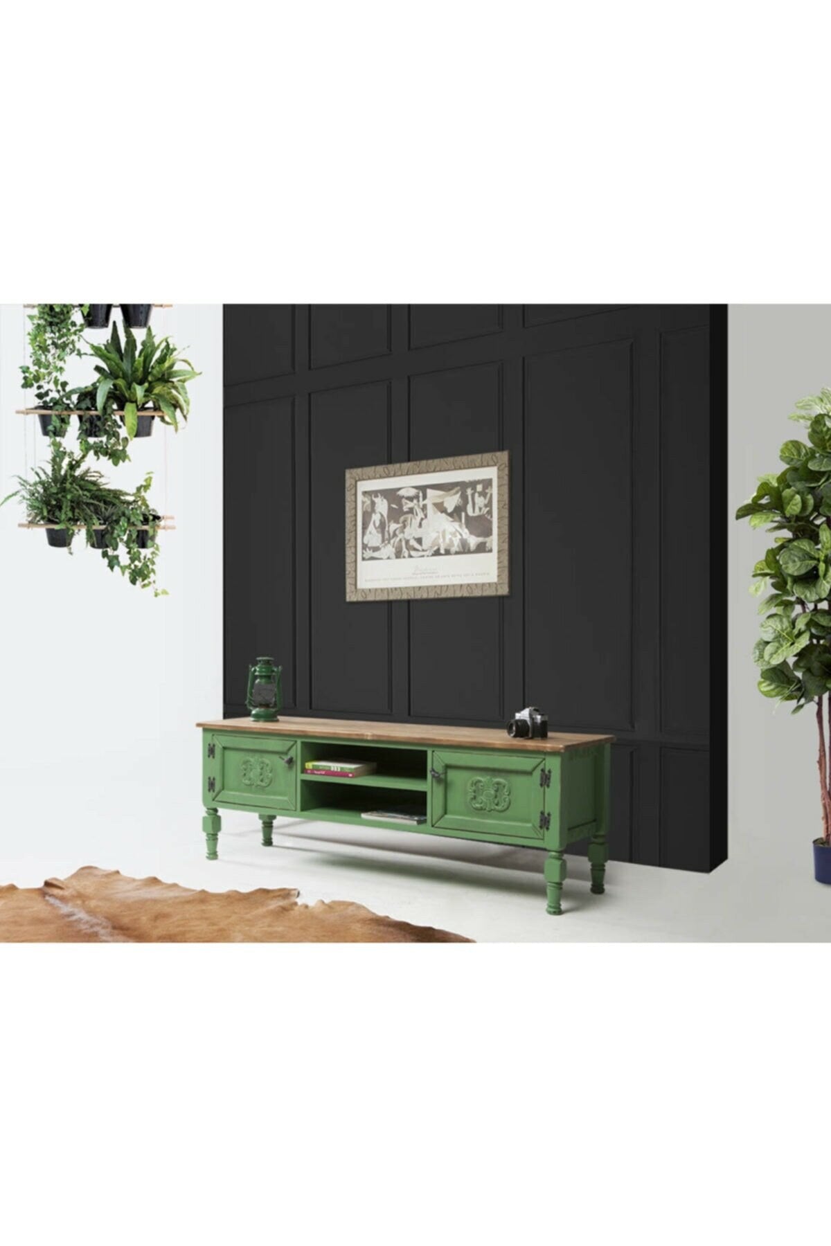 Móvel de TV – 150 cm x 40 cm x 50 cm – Verde claro – MDF