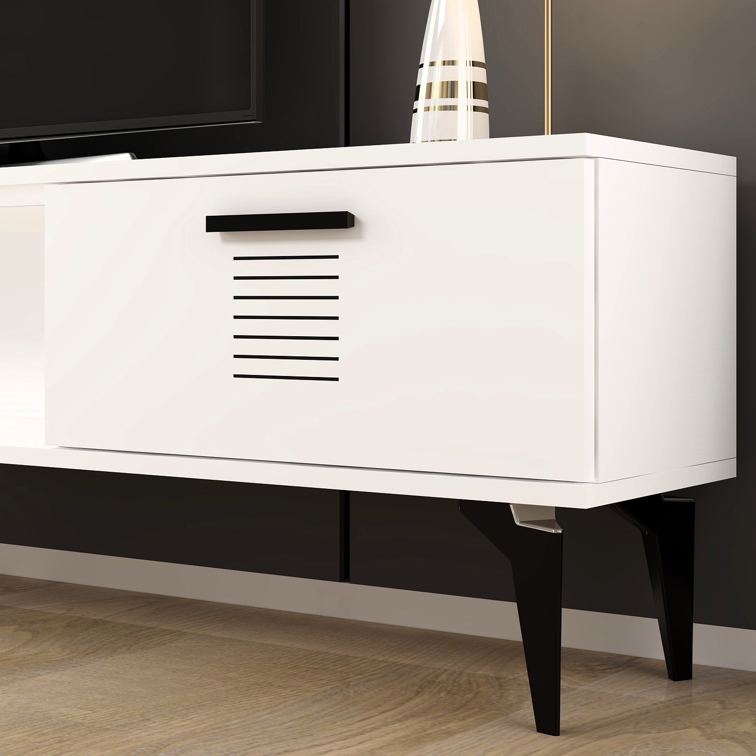 Móvel de TV – 150cm x 44.6cm x 29.6cm – Branco – MDF